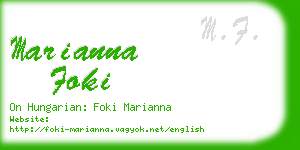 marianna foki business card